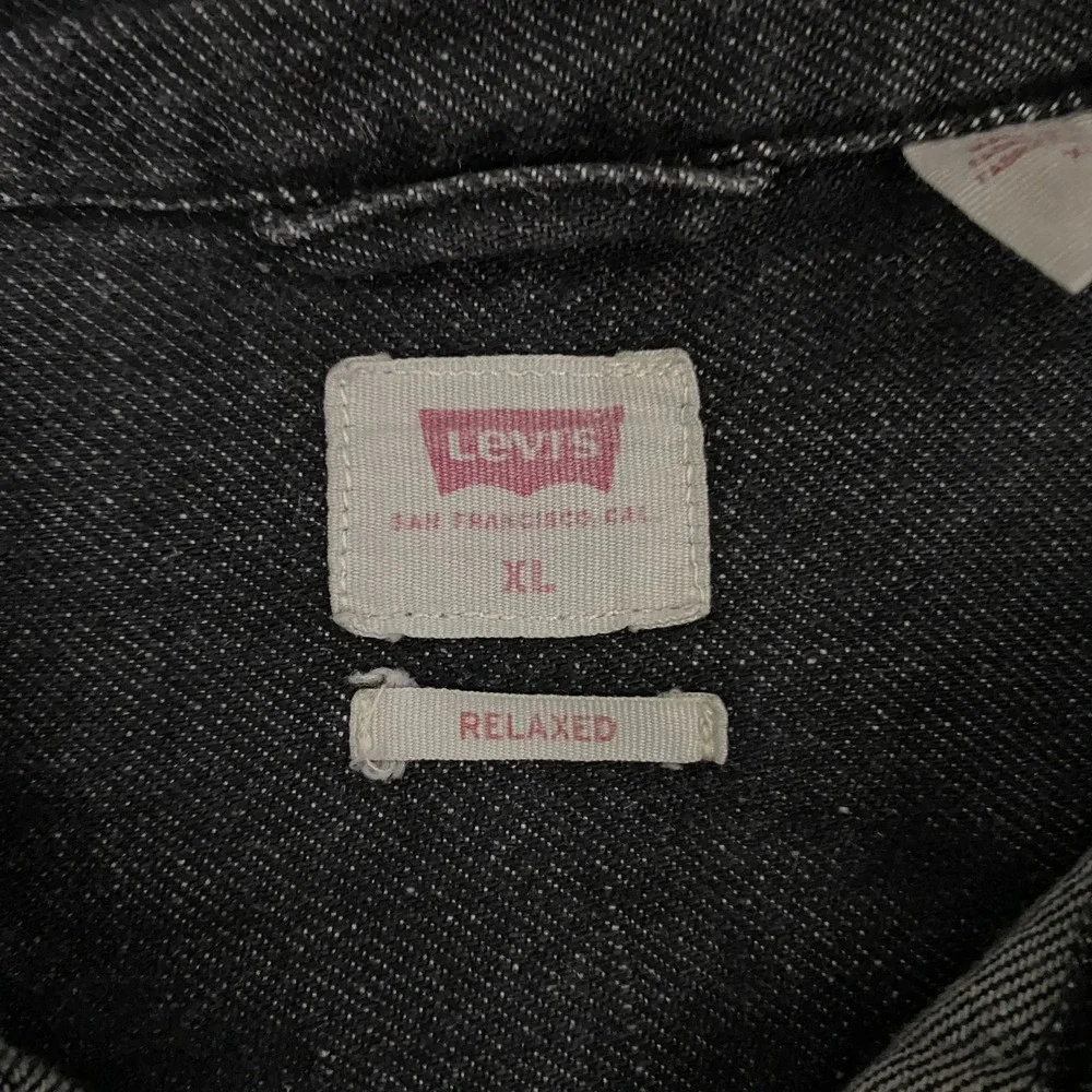 Levis Denim Shirt Mens XL Relaxed Fit Black Cotton Hemp Button Up Reb Tab NWT